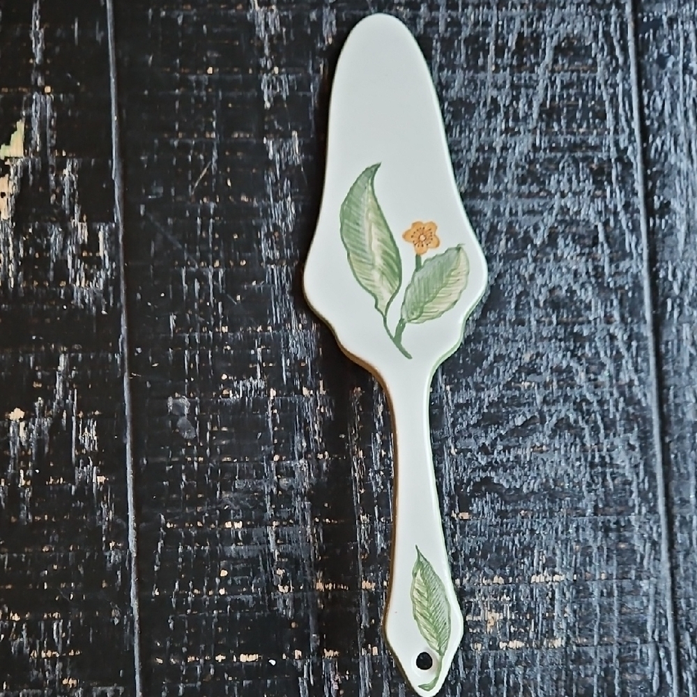 Vintage 1999 NEW WITH TAGS Charter Club White Pie Cake Server  Floral Design